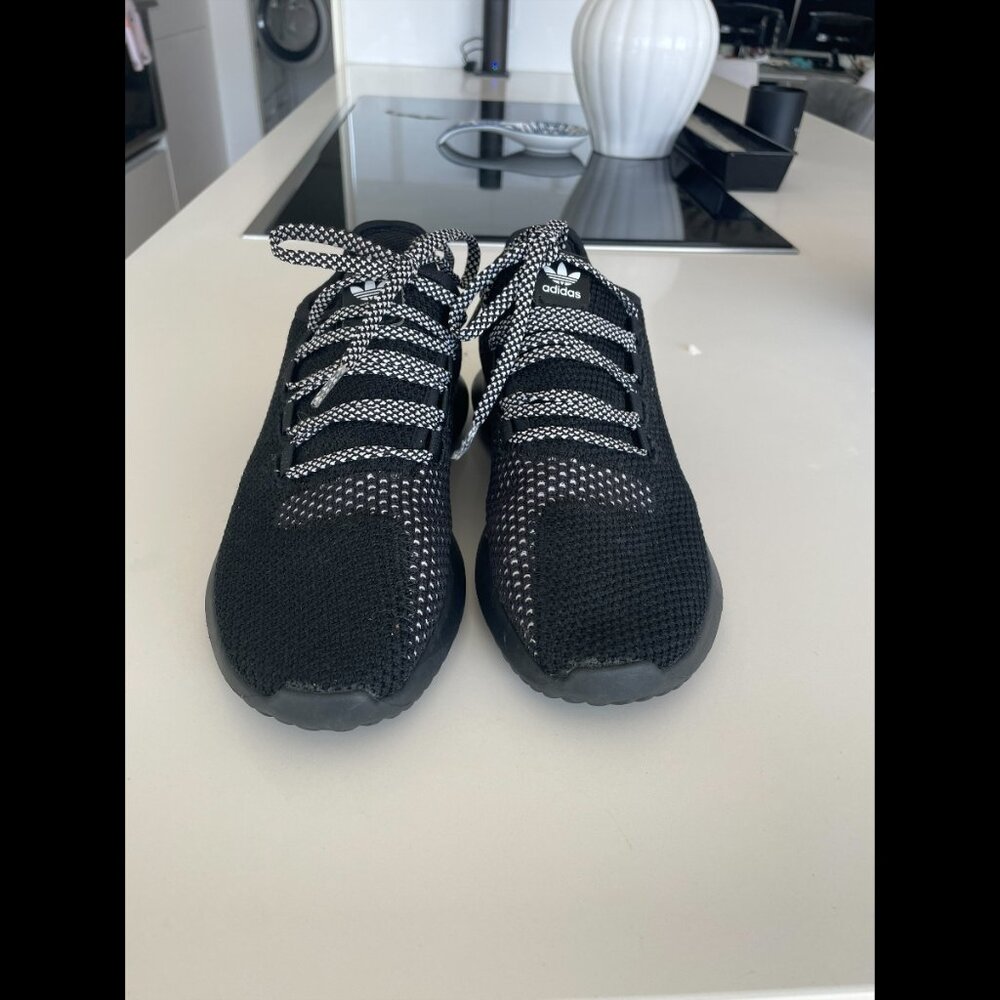 Adidas Tubular Shadow CK Core Black White Knit Sneakers Women’s 6 - Picture 9 of 11